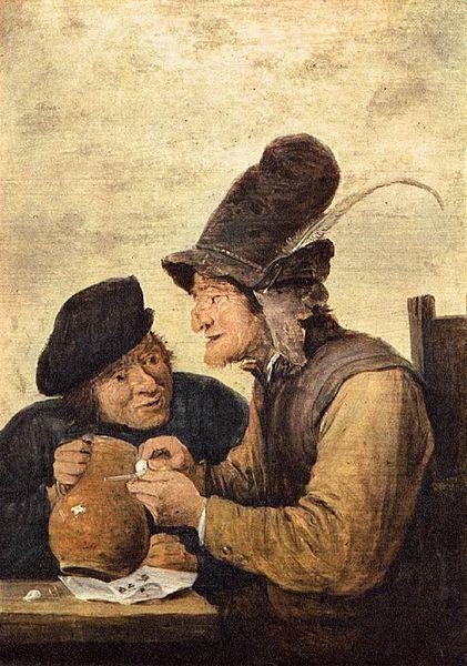 David Teniers the Younger Two Drunkards oil painting image